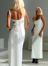 Maisone Broderie Maxi Dress White