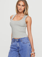 Issues Knit Top Grey
