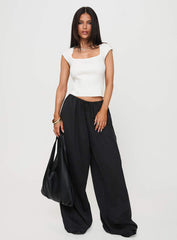 Bungala Oversized Relaxed Pants Black Petite