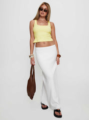 Baseline Square Neck Rib Tank Top Lemon