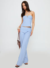 Sofea Mid Rise Pant Blue Stripe