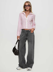Lyndel Long Sleeve Top Pink Stripe