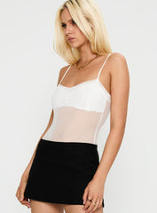 In The Club Bodysuit White
