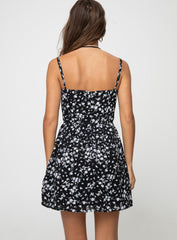 Mckilah Mini Dress Black Floral