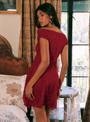 La Dolce Vita Lace Mini Dress Red