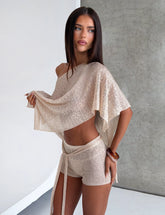 Fern Crochet Short - Champagne