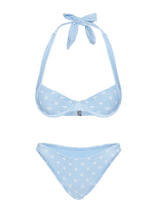 Harpie Underwire Bikini Top Blue / Polka Dot