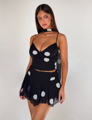 Aydin Scarf Top - Black