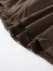 Vintage Tiered Midi Skirt