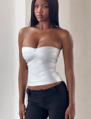 Niya Metallic Bandage Top - Liquid Silver