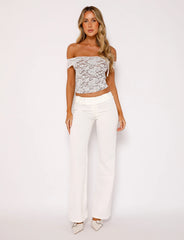 Kittie Twill Pant - White