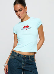 Sweet Swans Baby Tee Blue