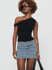 Brinkman Mini Skirt Light Wash Denim