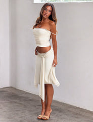 Juna Midi Skirt - Cream