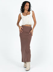 Jodie Maxi Skirt Brown