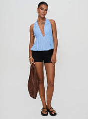 Saddler Halter Top Blue