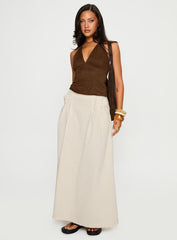 Bohemian Spirit Maxi Skirt Beige