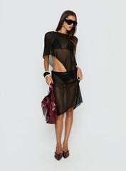 Luminous Sheer Poncho Black