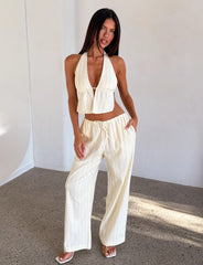 Lainey Top - Beige Stripe