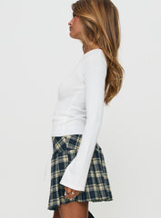 Craving Long Sleeve Tie Detail Top Ivory