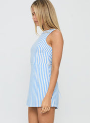 Yumiko Playsuit Blue Stripe