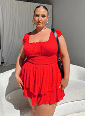 The Love Galore Romper Red Curve