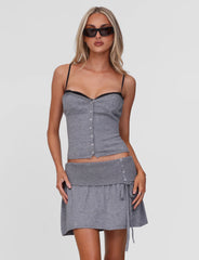 Rowena Mini Skirt - Grey