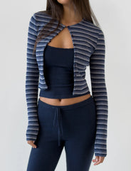 Timara Cardigan - Navy Stripe
