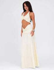 Katya Maxi Skirt - White : Cream