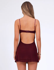 Octavia Dress - Purple : Wine